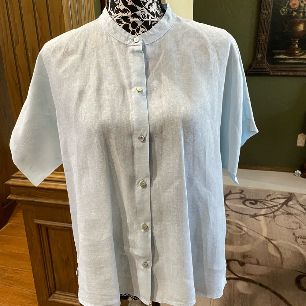 Eileen Fisher Relaxed Linen Button Down - image 2